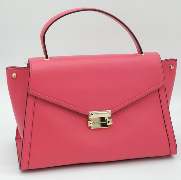 MICHAEL KORS Whitney large rose‎ pink leather satchel - Picture 1 of 7